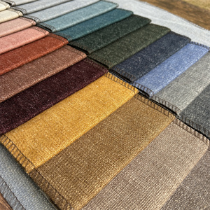 Hecho en China tela de lino Lisa tela de sofá largo 100% tela de poliéster para muebles Corredor Ecológico - Product Image 1