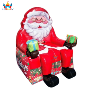 Grand fauteuil gonflable Père Noël écologique, garantie 3 ans, taille et couleur personnalisables pour les fêtes de Noël en plein air - Product Image 2