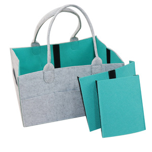 กระเป๋าผ้าอ้อม Hongtong ขนาด 34x24x18 ซม. กระเป๋าเก็บของสำหรับคุณแม่แบบมีหลายช่องพร้อมหูหิ้วสำหรับของใช้จำเป็นของลูกน้อย - Product Image 2