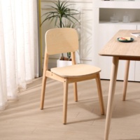 Chaise de salle à manger de style simple DISHI, mobilier de restaurant, type démontable, bois massif, pour salon
