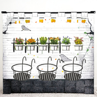Jardinières de clôture en métal avec support de rail pour pots de fleurs avec crochet décor de jardin intérieur extérieur
