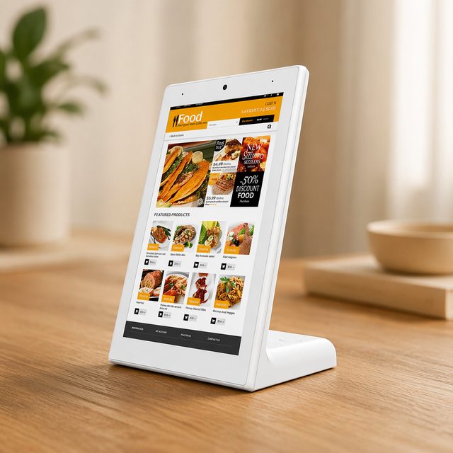 New 8" L Shape Android Tablet Pc Touch Screen Rockchip Quad Octa Core RJ45 Wi-Fi POE NFC 4G GSM Business Office Kiosk POS ROHS