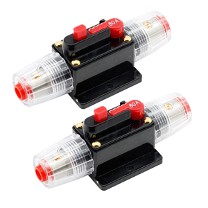 กล่องฟิวส์พลาสติก 12V-24V DC 100A สำหรับเครื่องเสียง<span class=keywords><strong>รถยนต์</strong></span> ฟิวส์แบบรีเซ็ตได้ ป้องกันระบบเครื่องเสียงรถยนต์ - Product Image 1