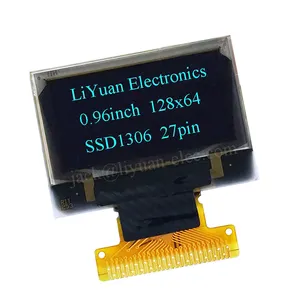 0.96英寸 128x64 27pin 单声道 lcd oled 显示屏