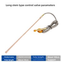 Valve de gonflage ABS à longue tige pour décompression, accessoire pour bouteille de gaz, outil extérieur, valve de remplissage pour cartouche plate de camping, barbecue