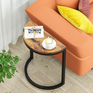<span class=keywords><strong>Table</strong></span> d'appoint facile à assembler, <span class=keywords><strong>table</strong></span> basse <span class=keywords><strong>semi</strong></span>-circulaire, <span class=keywords><strong>table</strong></span> de canapé, bureau, petites tables d'appoint demi-rondes pour jardin, cour, patio - Product Image 1