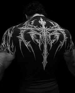 Camiseta Deportiva de Compresión para Hombre, Estilo Gótico, de Secado Rápido, Ajustada, de Manga Corta, para Gimnasio, Correr y Fitness - Product Image 4