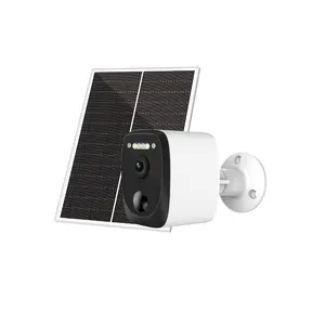 1080P 4MP监视器太阳能电池板高清摄像机监控外部带sim卡的太阳能闭路电视摄像机