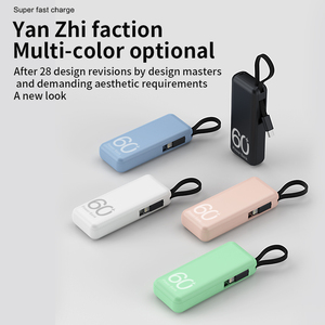 Batterie Li-Polymère FAST Mini <span class=keywords><strong>6000</strong></span> mAh, Power Bank Extérieur, Charge Rapide 10W Type-C, Station d'Alimentation Portable, Câble Intégré, <span class=keywords><strong>CE</strong></span> - Product Image 2