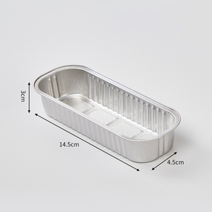Oven Safe Aluminum Foil Containers with PET Plastic <b>Lid</b> Baking Bread Loaf <b>Pan</b> Disposable Food Grade 200mL 6.8oz - Product Image 2