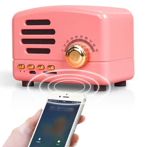 Fabrik neues Modell für Kinder Schönes Geschenk mit TF-Karten anschluss Pink Green 5W Wireless Retro Speaker