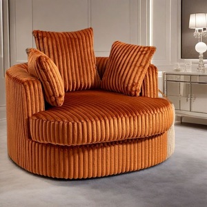 Nuovo Arrivo Poltrona Girevole Accent Jumbo <span class=keywords><strong>di</strong></span> Lusso Bianca Grande Poltrona Cuddle <span class=keywords><strong>per</strong></span> Casa <span class=keywords><strong>per</strong></span> <span class=keywords><strong>Soggiorno</strong></span> Stile <span class=keywords><strong>Design</strong></span> Moderno in Tessuto - Product Image 5