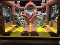 Castillo Inflable para Exteriores, Castillo Hinchable, Equipo de Entretenimiento, Barco Pirata, Castillo de Brincos para Niños, Tobogán Combinado, Brincolín Inflable con Certificación CE