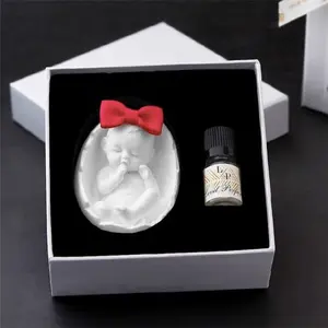 Ceramic Birthday Shower Gift Set Baby Shaped Decorative Aroma Perfume Diffuser Stone Air Freshener