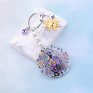 Porte-clés en acrylique OEM/ODM, personnage de dessin animé Bekech <span class=keywords><strong>Sun</strong></span> Princess, merchandising de film, aventure magique, pour les amateurs de films - Product Image 3