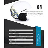 Casque de snowboard, de ski et de skateboard unisexe MOON, très vendu, personnalisable, couleur durable, respirant, avec matériau EPS+PVC