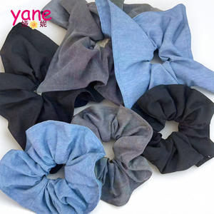 Nuovi Scrunchies in Denim con stile semplice e minimalista stile francese retrò per capelli accessori per capelli - Product Image 2