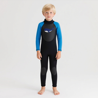Wetsuit Anak Laki-laki Lengan Panjang Resleting Belakang Termal 3.0mm Neoprena Ramah Lingkungan Setelan Selam Jahitan Flatlock Grosir OEM Kustom