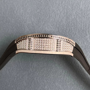 Montre mécanique automatique squelette de luxe Style sport or rose boîtier transparent bracelet en caoutchouc montre pour hommes montre RM - Product Image 3