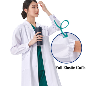 Batas de <span class=keywords><strong>Laboratorio</strong></span> Blancas para Mujeres y Hombres, <span class=keywords><strong>Bata</strong></span> Médica <span class=keywords><strong>Blanca</strong></span> para Escuela, <span class=keywords><strong>Laboratorio</strong></span>, Consultorio Médico, <span class=keywords><strong>Bata</strong></span> Profesional - Product Image 6