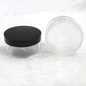 Reliable supplier transparent cream and bronzer blush container for setting cosmetic makeup loose powder case