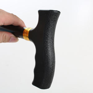 Bâton de randonnée réglable en alliage d'aluminium avec pointe à crampons pour personnes âgées, support de marche, couleur café noir argenté - Product Image 1