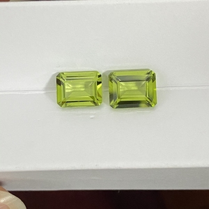 100% <span class=keywords><strong>Peridoto</strong></span> verde natural Un corte esmeralda de calidad 7X9mm Piedras preciosas de 2 quilates - Product Image 5