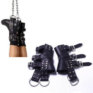 Suspensión Mano Pie Bundle Bondage Slave Bdsm Tobillo ajustable Puños dults Juegos sexuales Cuero Bdsm Herramientas sexuales Coqueteo para parejas - Product Image 1