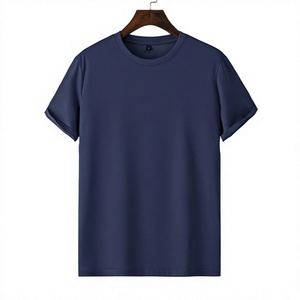 Camiseta Azul Marino de Manga Corta para Hombre, Camisetas de la Mejor Calidad, Corte Regular, Cuello Redondo y Ecológicas, Camiseta Lisa con Estampado - Product Image 1