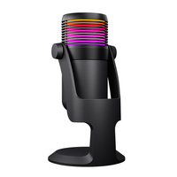 192kHz 24Bit USB microfono a condensatore RGB luce di soppressione del rumore cardioide Pattern per Podcast/Streaming/registrazione