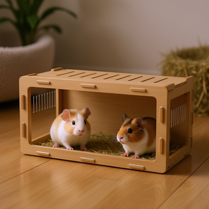 Cage pour animaux de compagnie Oak 39 x 20 x 18,5 pouces avec panneaux acryliques Easy View pour gerbilles, cochons d'Inde, hamsters - Product Image 2