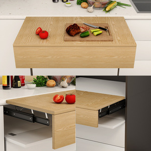 Riel de Extensión Telescópico de Aluminio Deslizante Invisible GQK, Montado en el Lateral del Escritorio - Product Image 2