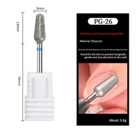 Embouts de lime à ongles en acier au tungstène et diamant, style russe, pour prétraitement et élimination des cuticules, outils de beauté des ongles pour perceuse à ongles
