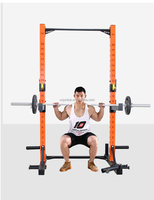 XOYOOU Fitness Squat Stand demi-rack haltérophilie gym support d'exercice avec barre de traction support d'haltères et stockage de plaque de poids