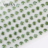 Moissanite bleu-vert 5 mm 0,5 ct, taille brillant rond, pierre en vrac, vente en gros, directement de l'usine, taille personnalisée pour la fabrication de bijoux