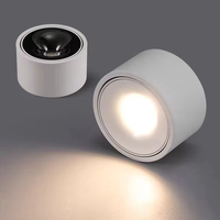 Spot LED COB à angle réglable, super lumineux, 5W 7W 9W 12W 15W, petit plafonnier à montage en surface, éclairage intérieur