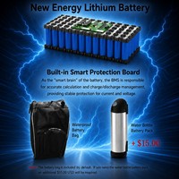 Kit de conversion de vélo électrique 36V 48V 350W, moteur de moyeu 14-27,5 pouces, transmission avant et arrière avec contrôleur, capteur PAS, éclairage LED
