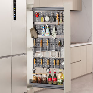 Mueble de despensa extraíble <span class=keywords><strong>alto</strong></span> de alta calidad con panel perforado moderno para balcón en gabinetes - Product Image 2