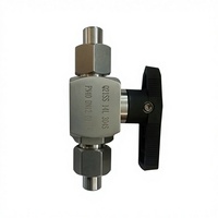 Vanne à boisseau sphérique manuelle en acier inoxydable à soudure carrée, haute pression et haute température, pour applications industrielles (DN10 PN160)