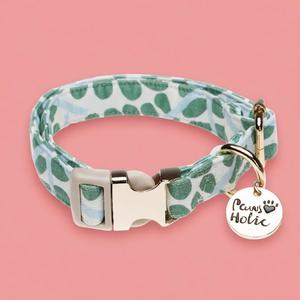 Collar de Perro de Algodón con Estampado Moderno y Elegante, Talla XS, Cómodo, Duradero, Impermeable, Ajustable, Accesorio de Paseo de Lujo, Personalizado - Product Image 1