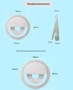 전화 카메라용 저조도 사진 개선을 위한 맞춤형 휴대용 LED 링 필 라이트 클립 향상된 모바일 렌즈