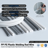 Fil de soudure en plastique PP PE, rond, simple, double ou triple brin, traité sur mesure en usine, pour tôles de réservoirs d'eau, résistant aux acides et aux bases