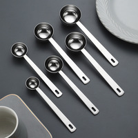 Offre Spéciale vente en gros Logo personnalisé 304 cuillère à mesurer en acier inoxydable outils de cuisine thé cuillère à café 15ml 30ml cuillère à mesurer