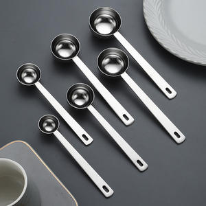 Gran oferta, venta al por mayor, logotipo personalizado, cuchara medidora de acero inoxidable 304, herramientas de cocina, cuchara medidora de té y café, cuchara medidora de 15ml y 30ml - Product Image 3