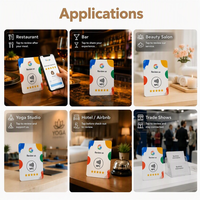 OEM Individuell Bedruckte Programmierbare Acryl-PVC-Ntag215 Social-Media-NFC-Karte für Google-Bewertungen, Französisch für Hotel, Spa, Yoga-Studio, Bar