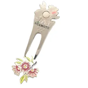 Customized shape flower golf divot repair tool with personalized ball maker
