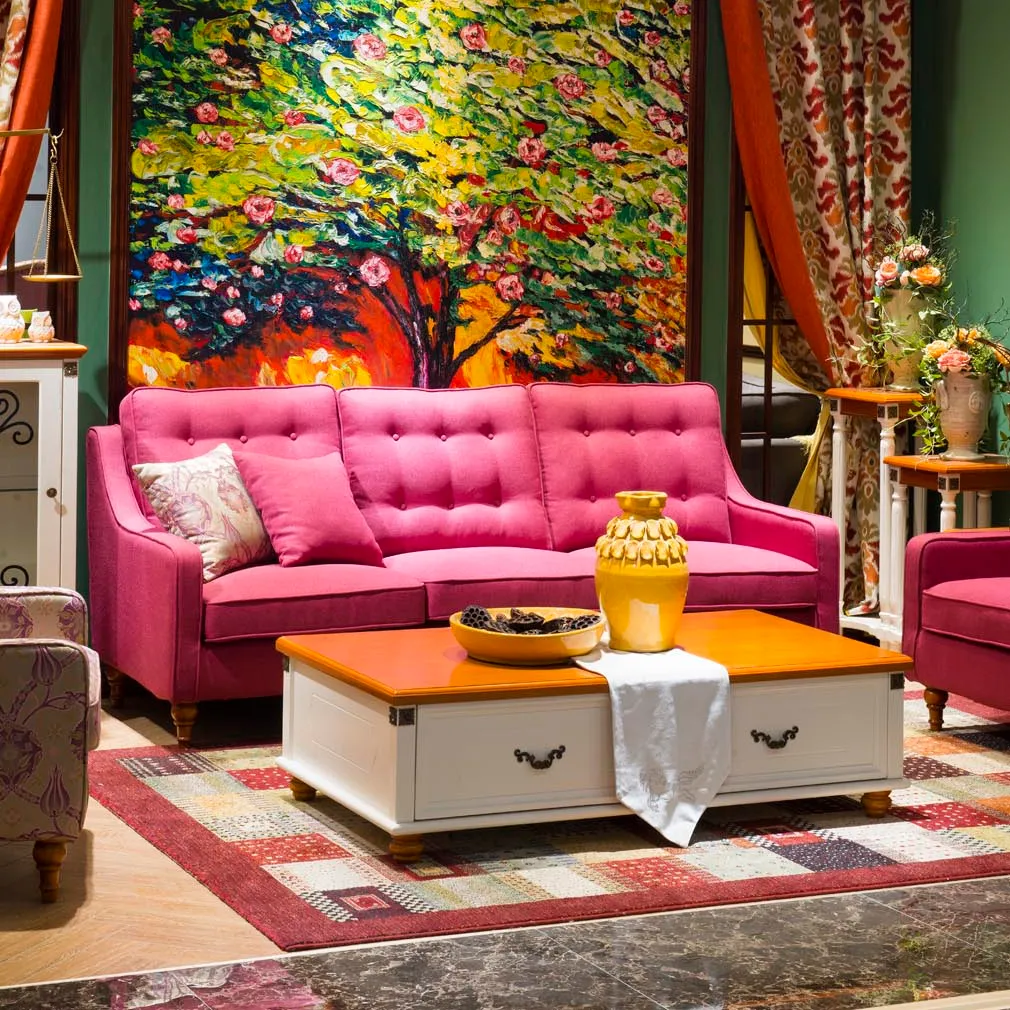 Moroccan living room vintage wooden sofa set designs lien sofa