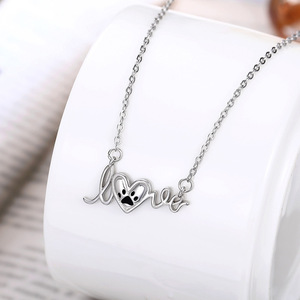Collana alla Moda con Alfabeto, Cuore e Zampa d'Animale per Donne, Gioiello Regalo per Fidanzata - Product Image 4