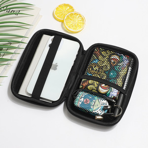 กระเป๋าเก็บของ EVA สำหรับหูฟังแบบพกพา กล่องกันกระแทกสีดำ กล่องบรรจุภัณฑ์ชุดหูฟังบลูทูธดิจิตอลอเนกประสงค์ - Product Image 3
