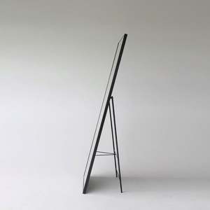 Clásico de longitud completa de Metal de pie negro noche espejo de pie para muebles de dormitorio - Product Image 5